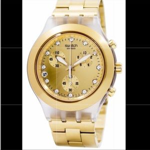 Gold Swatch Swiss Watch